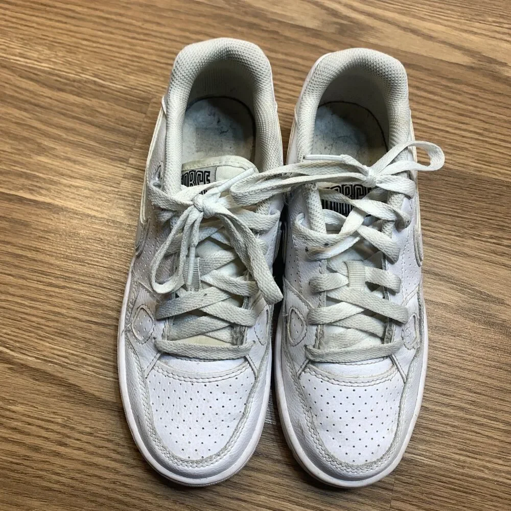 Nike Size 5Y Son Of Force 615153-109‎ Youth White Athletic Sneaker Shoes